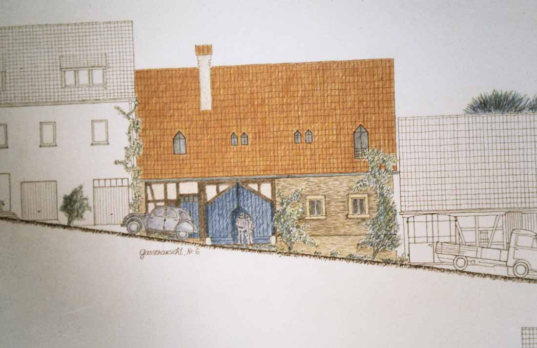 Fassade an der Pfaffengasse 6